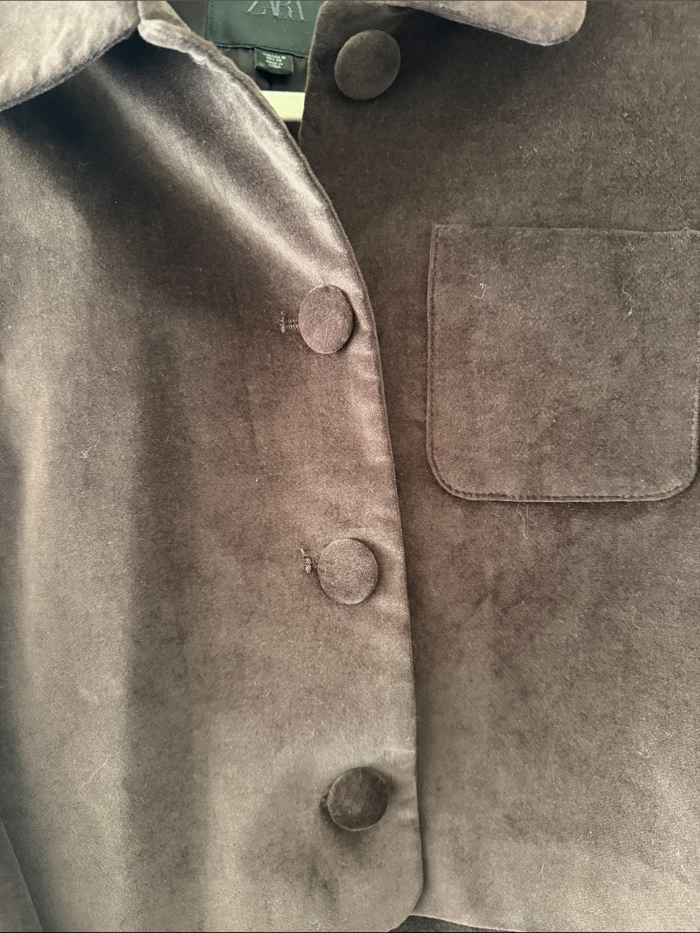 Zara Cropped Suede Jacket (M) - Picture 4 of 4